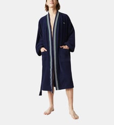 Peignoir de bain long en coton Lacoste Home