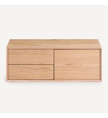 Meuble TV L110 x P42 cm plaqué chêne AM.PM