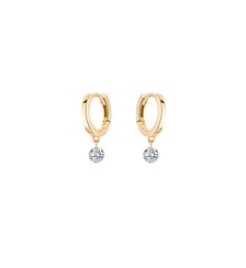 Mini Créoles 360° - 2 diamants, poids total 0,20ct approx. - Or jaune 750‰ La Brune & La Blonde