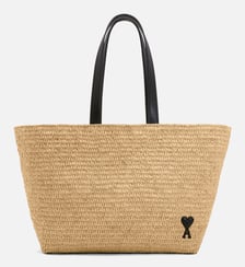 Cabas Ami De Coeur Naturel en Raphia unisexe AMI Paris