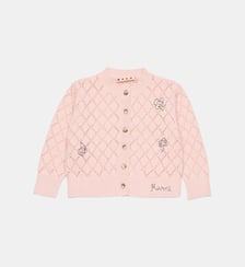 Cardigan ajouré avec broderie florale Marni