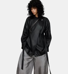 Veste croisée en simili avec ceinture avec du coton Adolfo Dominguez