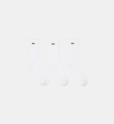Lot de 3 paires de chaussettes hautes côtelées Lacoste