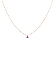 Collier CONFETTI - Rubis cœur 0,30ct - Or rose 750‰ La Brune & La Blonde