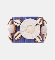 Bracelet jonc raphia motifs floraux NONO Hipanema