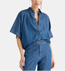 Chemisier lila en chambray Momonì
