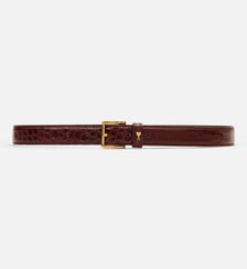 Ceinture Paris Paris crocodile 25mm unisexe en cuir de veau AMI Paris