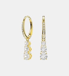 Anneaux d'oreilles Stilla Attract, Doré à l’or 18 carats (750/1000) Swarovski
