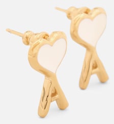 Boucles d'oreilles unisexe en laiton martelées Ami de Coeur AMI Paris
