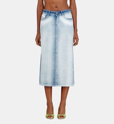 Jupe à demi-longueur en denim skeleton mi-léger Diesel