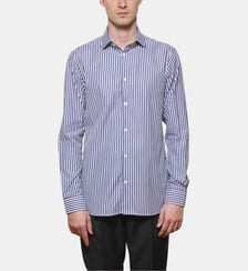 Chemise marine à rayures bâtons coupe droite Atelier Privé