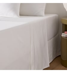 Drap plat uni en satin de coton La Redoute Interieurs