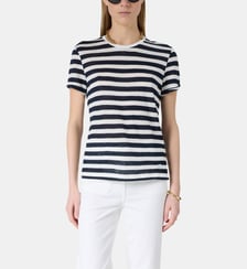 T-shirt rayé en lin et lurex - MELLINA Gerard Darel