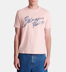T-shirt en coton à imprimé Balmain