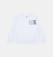 Sweat-shirt à col ras du cou avec logo Hand Written MM6 Maison Margiela