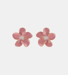 Boucles d'oreilles fleurs tropicales roses Balaboosté