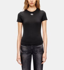 T-shirt ajustée avec ovale D métallique Diesel