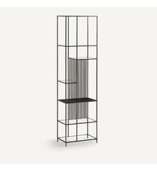Bibliothèque métal acier et verre AM.PM