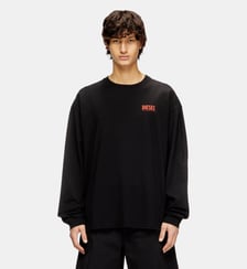T-shirt à manches longues décontractée avec logo Biscotto Diesel