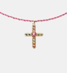 Collier chaîne avec cordon coloré et pendentif BONIFACE Hipanema