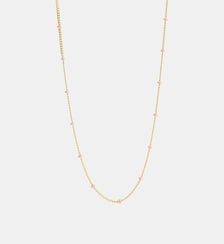 Collier chaine dorée et perles roses Les Néréides