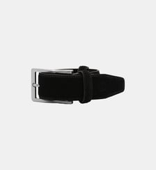 Ceinture en cuir nubuck avec surpiqûre en opposition Serge Blanco