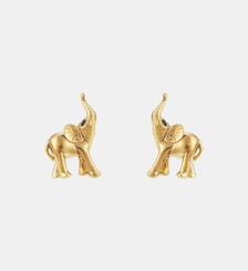 Boucles d'oreilles tiges Éléphant doré Les Néréides