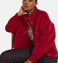 Blouson En Laine Mélangée Chris Maison 123