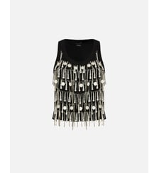 Top avec strass et chaînes bijou Pinko