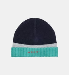 Bonnet à revers avec logo sur le devant Marni