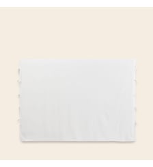 Housse De Tête De Lit  Satin de coton lavé uni à nouettes Madura