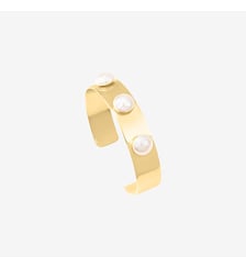 Bracelet manchette doré creamrose pearl - bovary Caroline Najman