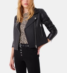 Blouson en cuir d'agneau Ikks