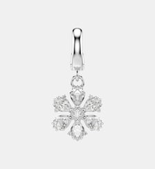 Charm Idyllia, Flocon de neige, Métal rhodié Swarovski