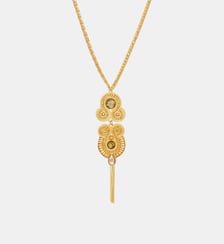 Collier pendentif   doré à l'or fin - Circus Satellite