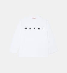 T-shirt en jersey à manches longues avec logo Marni Marni