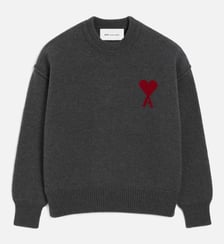 Pull Col Rond Ami De Coeur En Laine unisexe AMI Paris