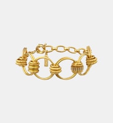 Bracelet souple anneaux ajustable   doré à l'or fin - Alicudi Satellite