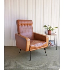 Fauteuil en skaï Jakob N°1321- Produit chiné Debongout