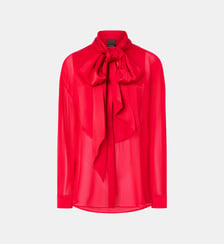Chemise transparente élégante avec empiècement en satin Pinko