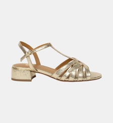 Sandales à Talon Capri Cuir Lamé Bobbies