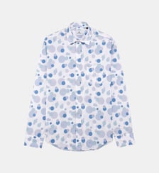 Chemise manches longues unie en coton Serge Blanco