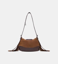 Sac Miss M mini en cuir & suède Maje