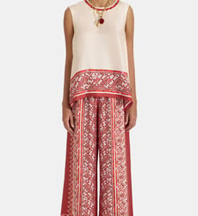 Pantalons Palazzo Cobra Placée Red La DoubleJ
