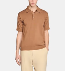 Polo en coton et soie Sandro