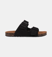 Sandales à doubles brides ultra confortables, semelle intérieure cuir Isotoner
