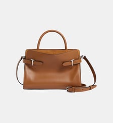 Sac à main moyen modèle Emie en cuir lisse et suède Le Tanneur