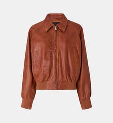 Bomber en cuir vintage Pinko