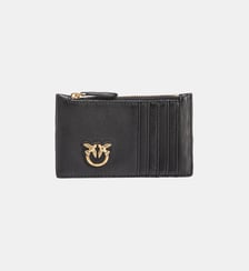 Porte-cartes zippé à motif en chevrons Pinko