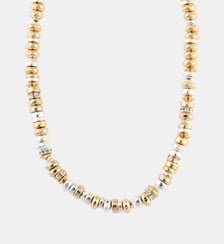 Collier à perles fantaisie dorées et argentées Balaboosté